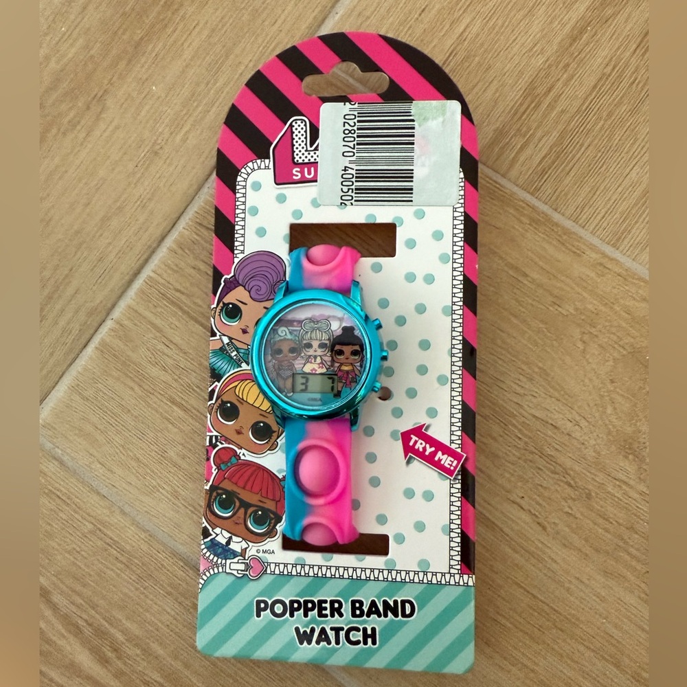 LOL kids watch with popper band